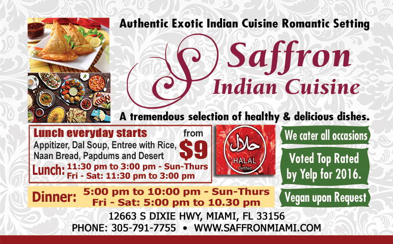 Saffron Indian Cuisine - Miami