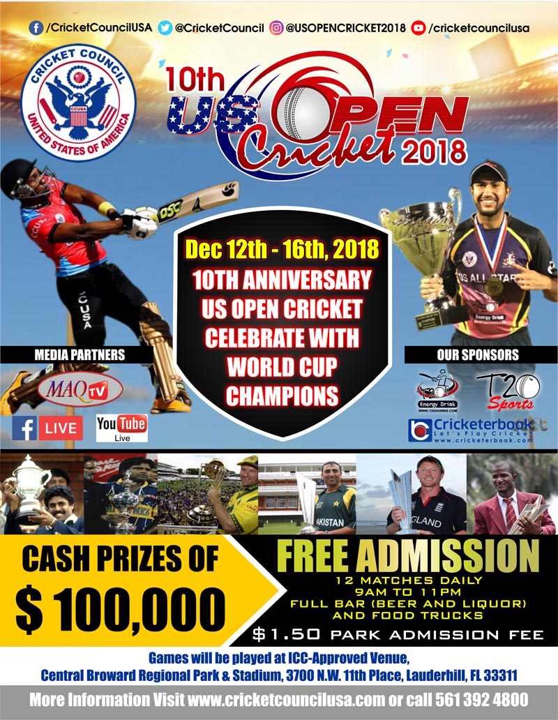 10th US Open Cricket 2018