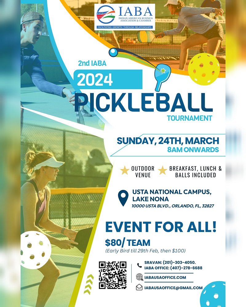 2nd ANNUAL IABA- Pickleball Tournament & Outdoor Social Networking
