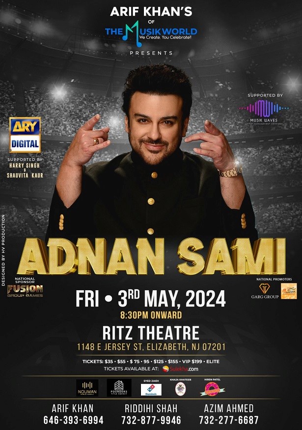 Adnan Sami Live in New Jersey 2024