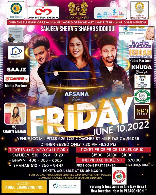 Afsana Khan Live With Saajz and Khuda Baksh - Bay Area