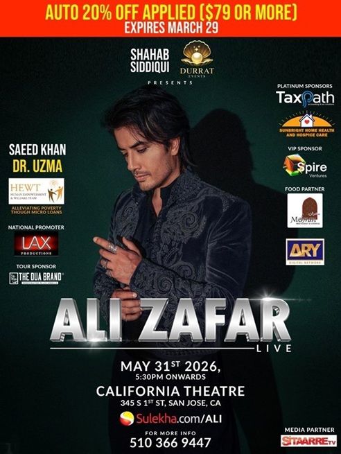 Ali Zafar Live In Bay Area Ali Zafar Live In Bay Area