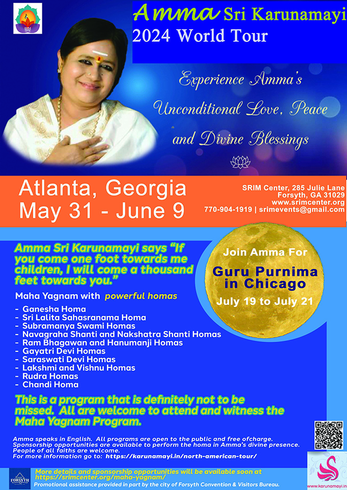 Amma Sri Karunamayi - World Tour 2024