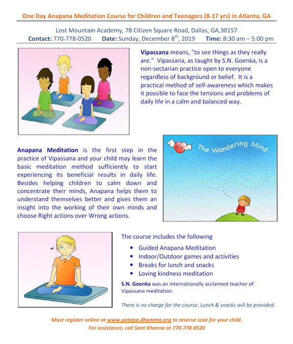 Anapana Meditation in Dallas