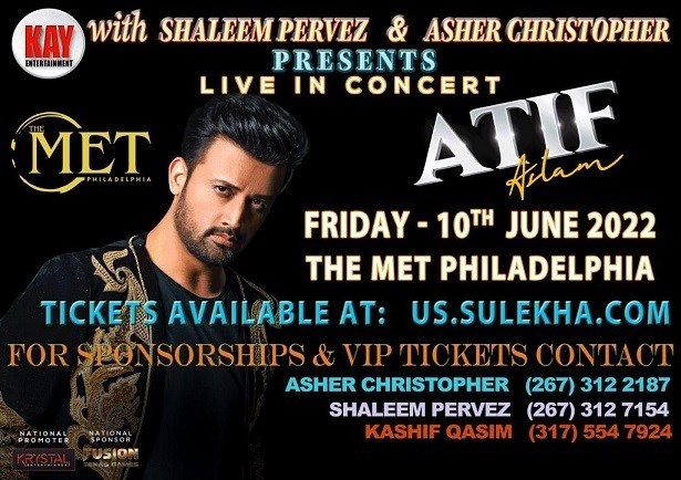 Atif Aslam Concert Live in Philadelphia 2022