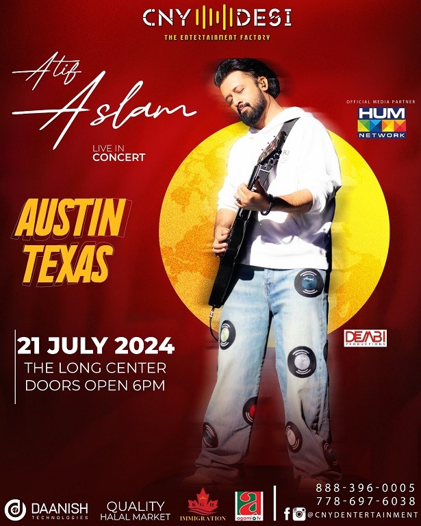 Atif Aslam Live Concert in Austin 2024