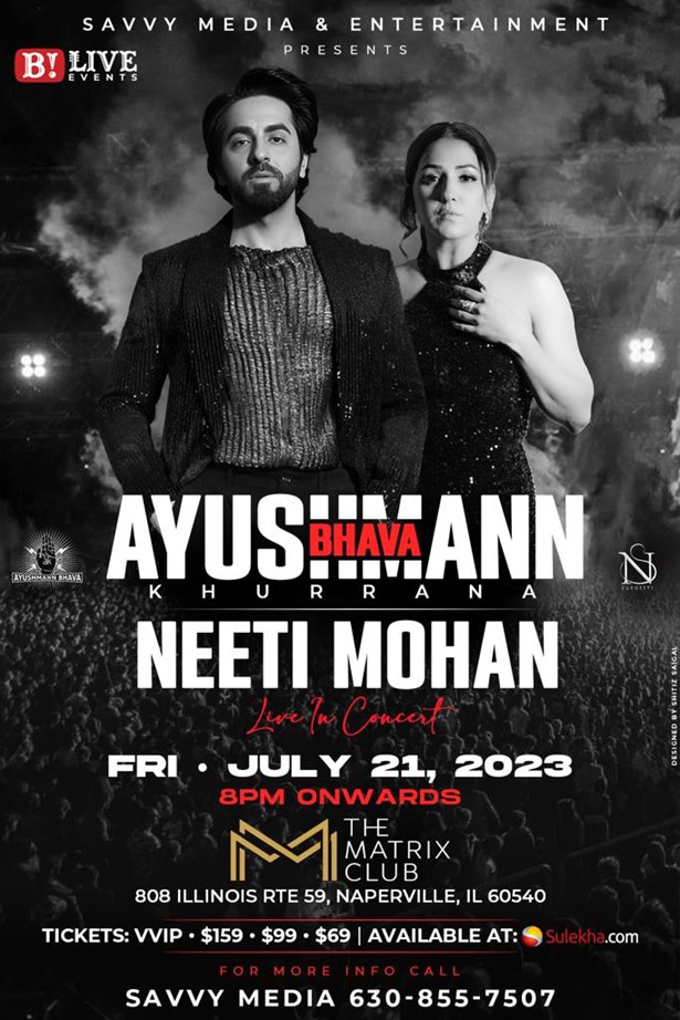 Ayushmann Khurrana and Neeti Mohan Live In Chicago