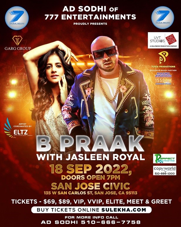 B Praak with Jasleen Royal - Live in Concert Bay Area
