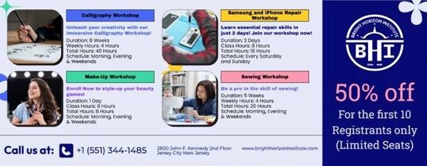 BHI Workshops In Person - Online