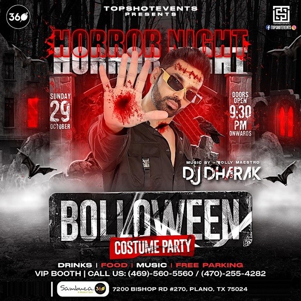 BOLLOWEEN COSTUME PARTY WITH #1BOLLYWOOD DJ DHARAK