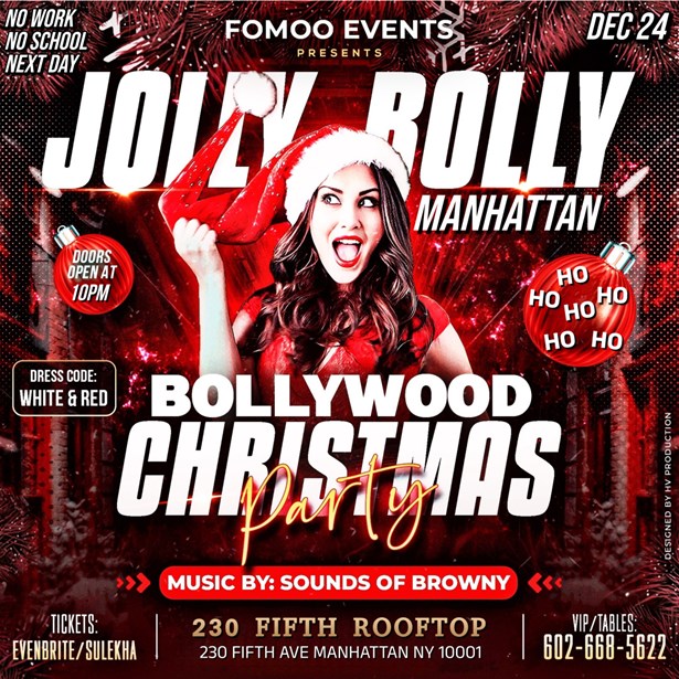 BOLLYWOOD CHRISTMAS HOLIDAY PARTY FIFTH ROOFTOP BAR (NYC)