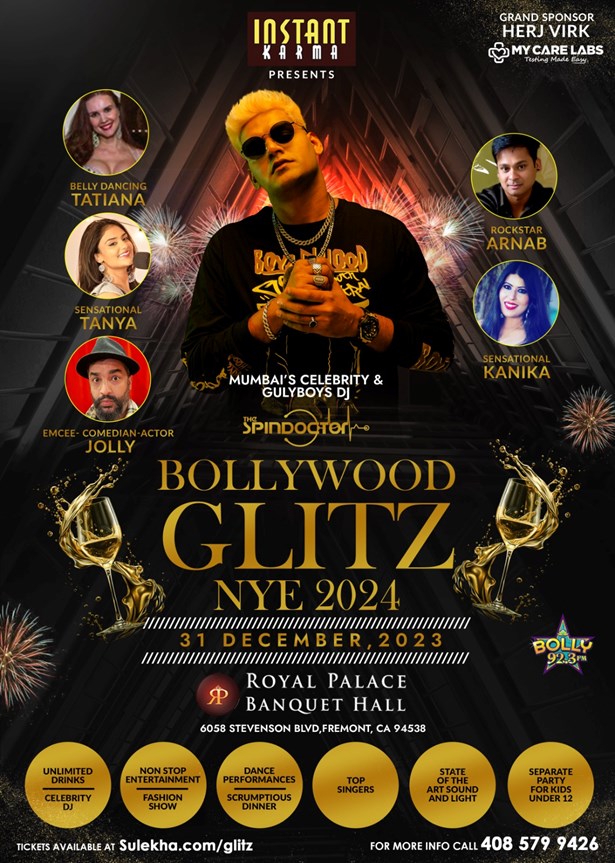 BOLLYWOOD GLITZ 2024- New Years Eve Party Featuring Mumbai’s DJ Spindoctor