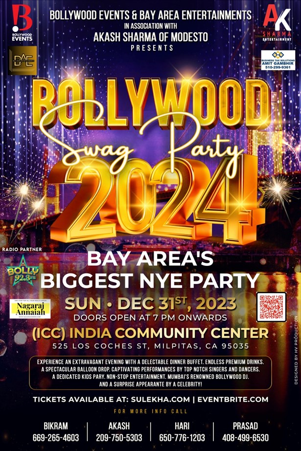 BOLLYWOOD SWAG 2024 - Grand New Year Party with FREE Drinks and Dinner