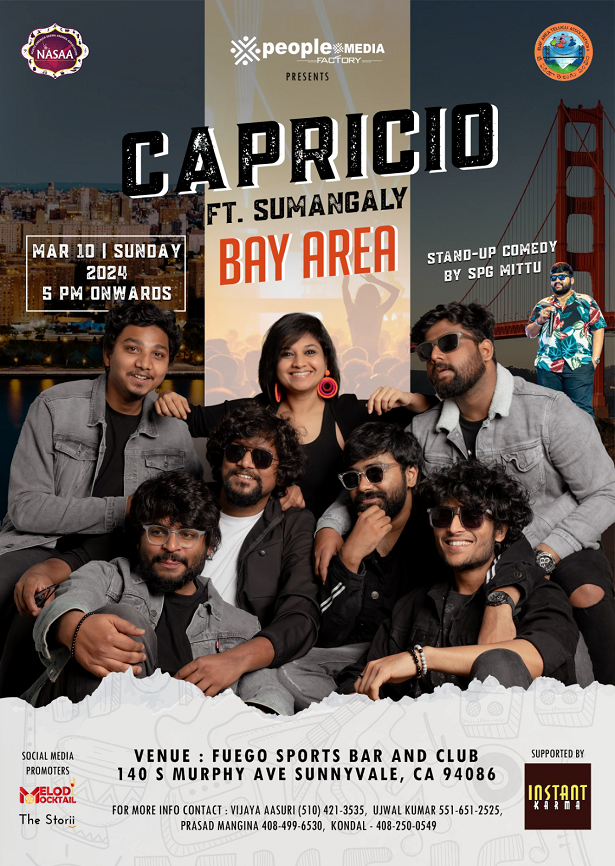 Band Capricio Live Bay Area FT Sumangaly -Age 21+