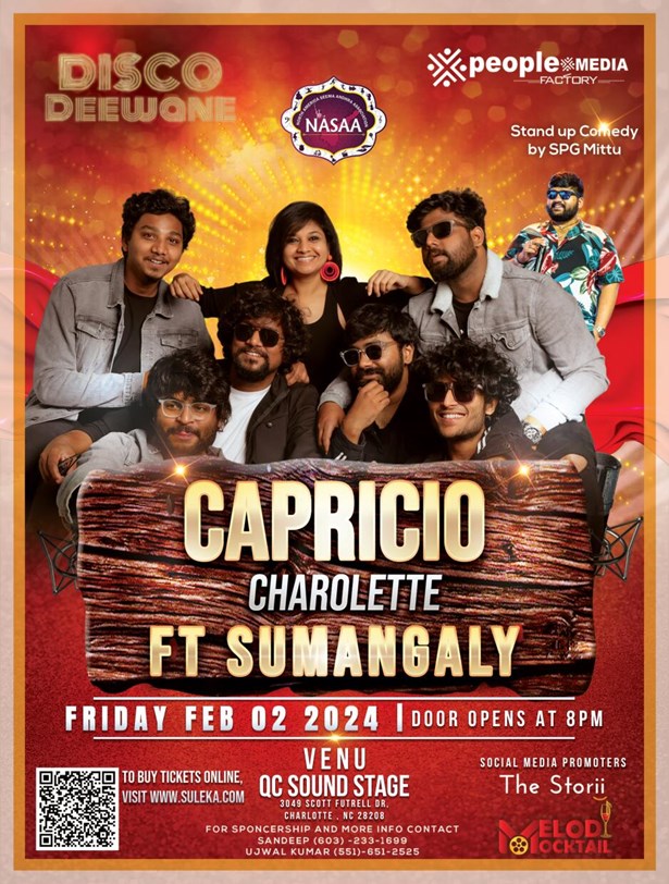 Band Capricio live Charolette Ft Sumangaly