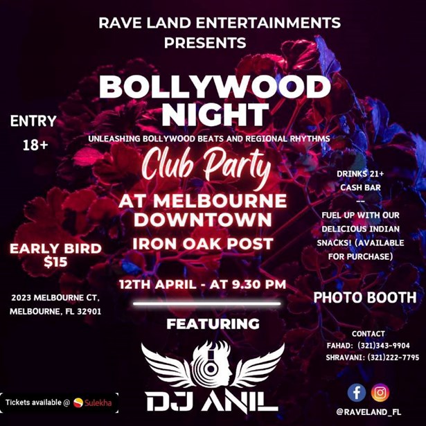 Bollywood DJ night at Melbourne Downtown