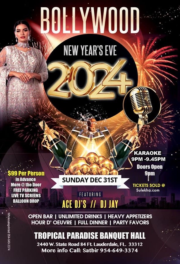 Bollywood Gala New Years Eve in Florida