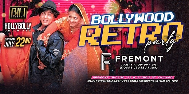 Bollywood Retro Party: Back in the 90s on July 22nd Chicago