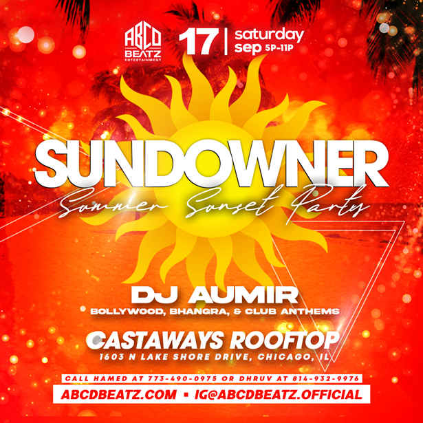 Bollywood Sundowner - Sunset Party at Castaways Rooftop