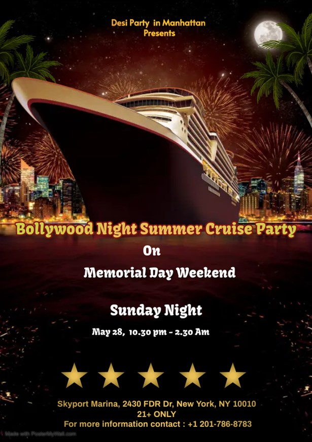 Bollywood Night Summer Cruise Party