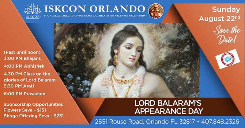 Celebrating the Divine Appearance of Lord Balarama