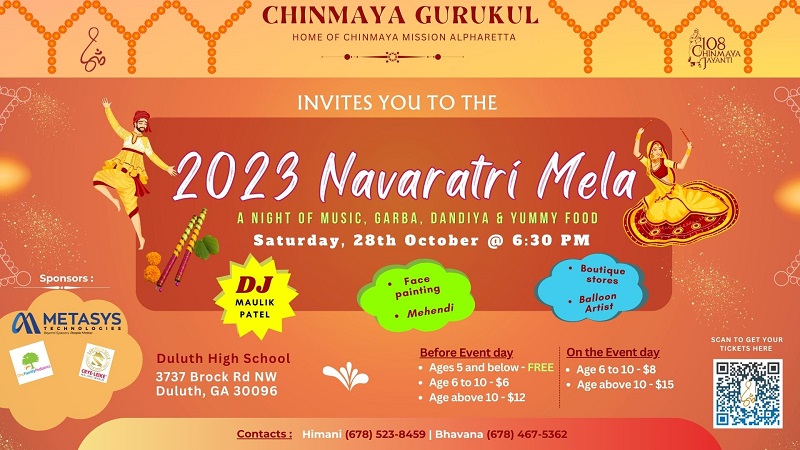 Chinmaya Gurukul 2023 Navaratri Mela
