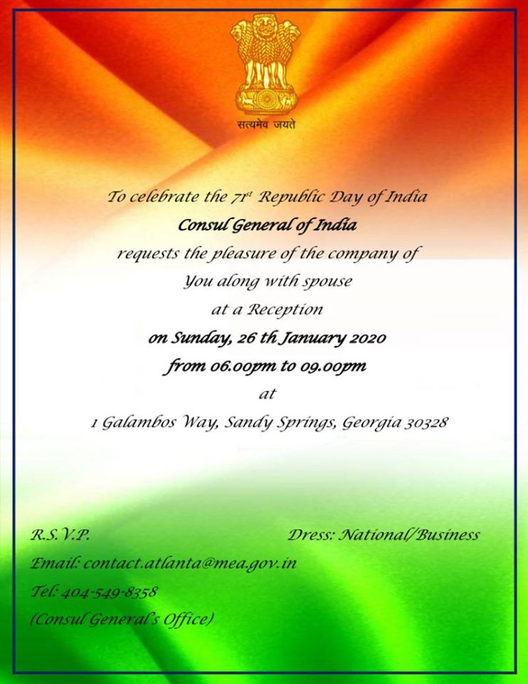 Consulate Celebrates Republic Day in Sandy Springs