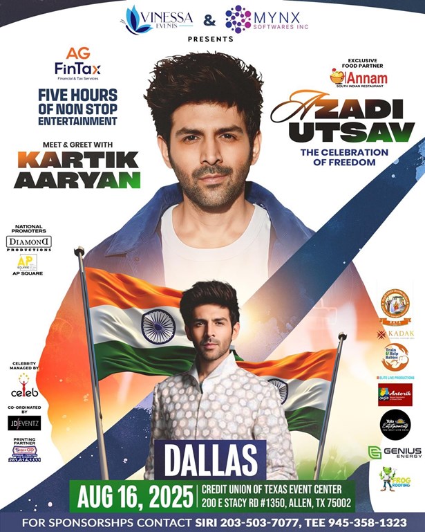 Dallas - Azadi Utsav The Celebration Of Freedom w/ Kartik Aaryan