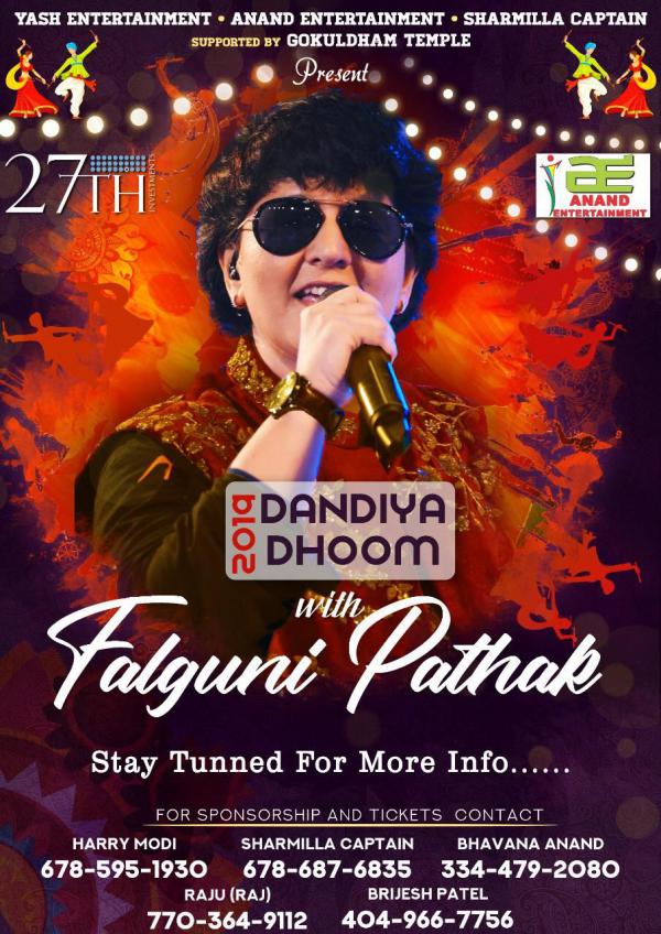 Dandiya Dhoom 2019 with Falguni Pathak in Atlanta