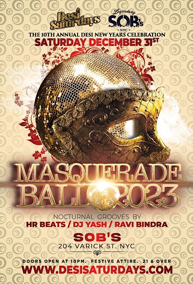 Desi New Years Party : Bollywood Style Venetian Masquerade Ball
