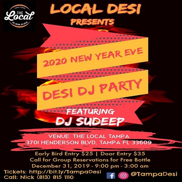 Desi Local - The Biggest Desi NYE Bash in Tampa