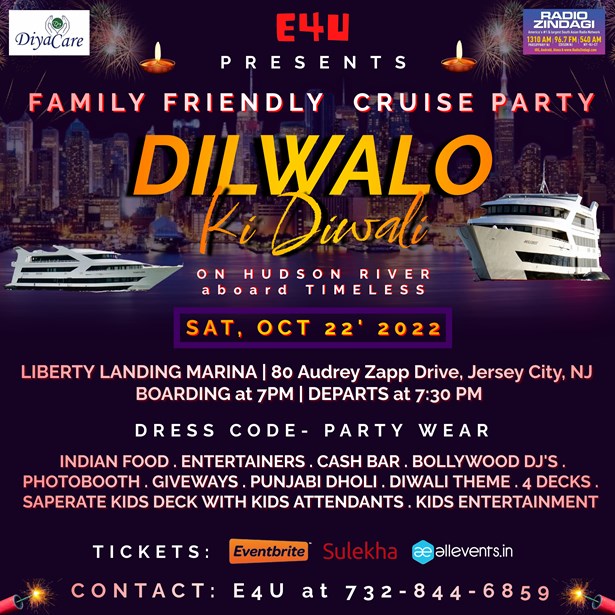 Dilwalo Ki Diwali- Family Friendly Cruise Party - New Jersety