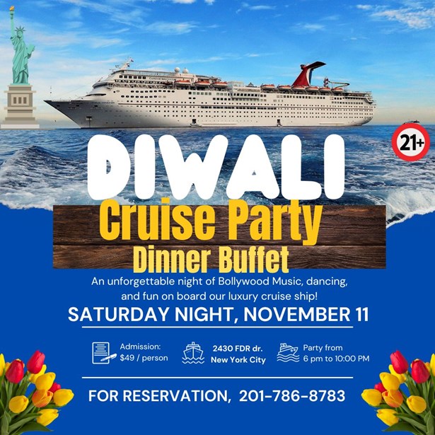 Diwali Cruise Bollywood Night w Indian Dinner Buffet