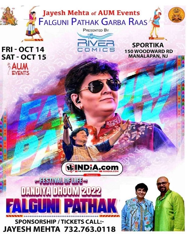 Falguni Pathak Dandiya Dhoom 2022 - New Jersey