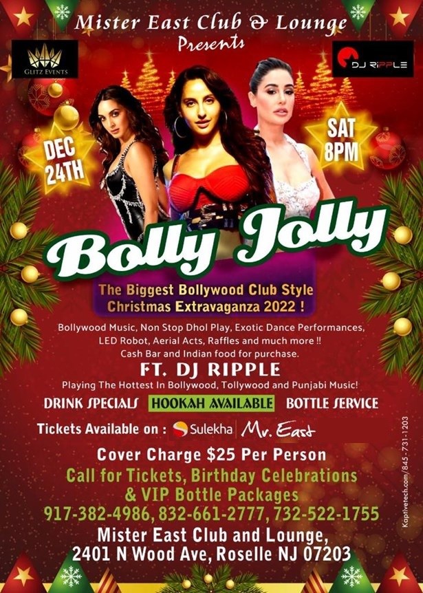 First Ever Bollywood Christmas Extravaganza Mister East Club and Lounge