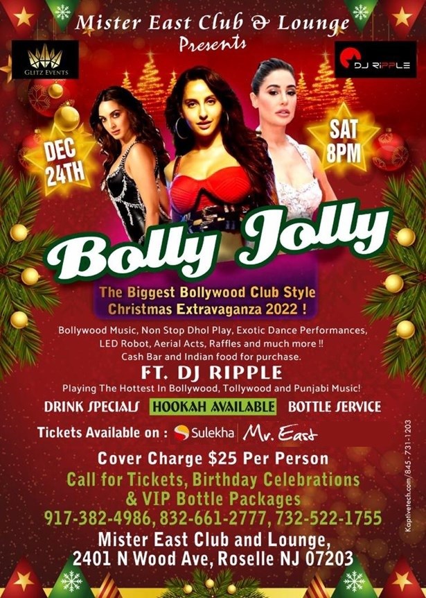 First Ever Bollywood Christmas Extravaganza Mister East Club and Lounge