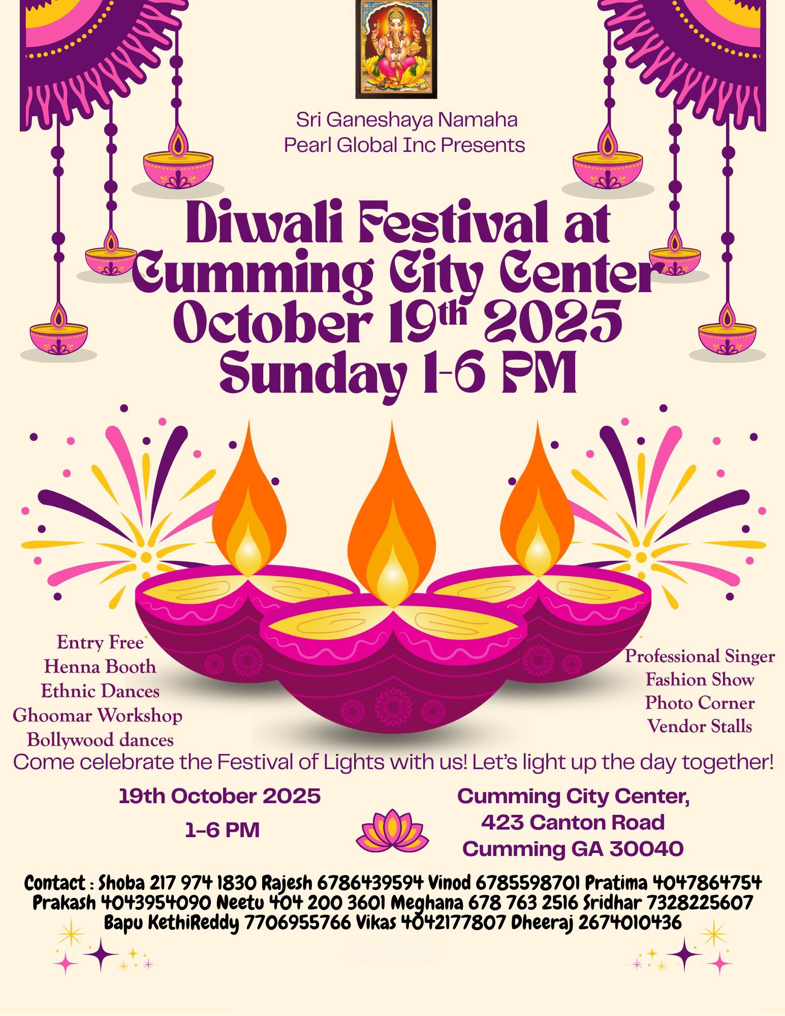 First time ever Diwali Festival At Cumming 