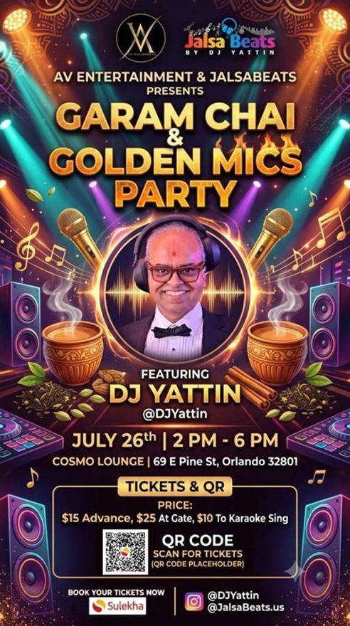 Garam Chai  and Golden Mics Party With Dj Yattin