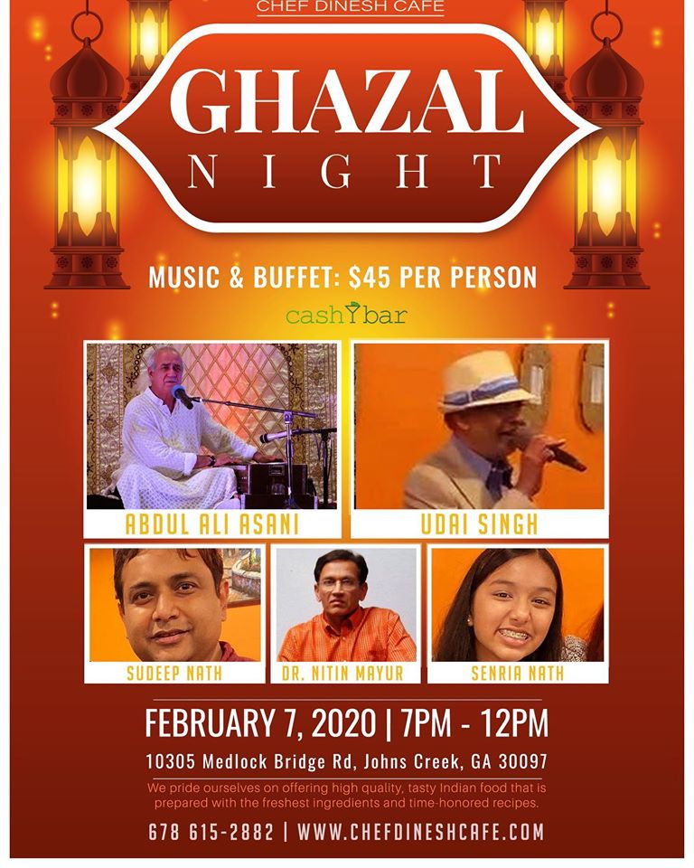 Ghazal Night with Ali Asani & More! In Johns Creek