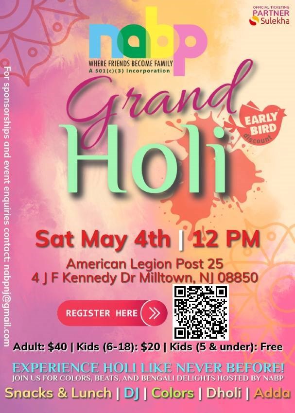 Grand Holi In Newjersey