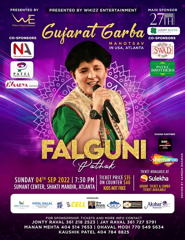 Gujarat Garba Mahotsav with Falguni Pathak in Atlanta