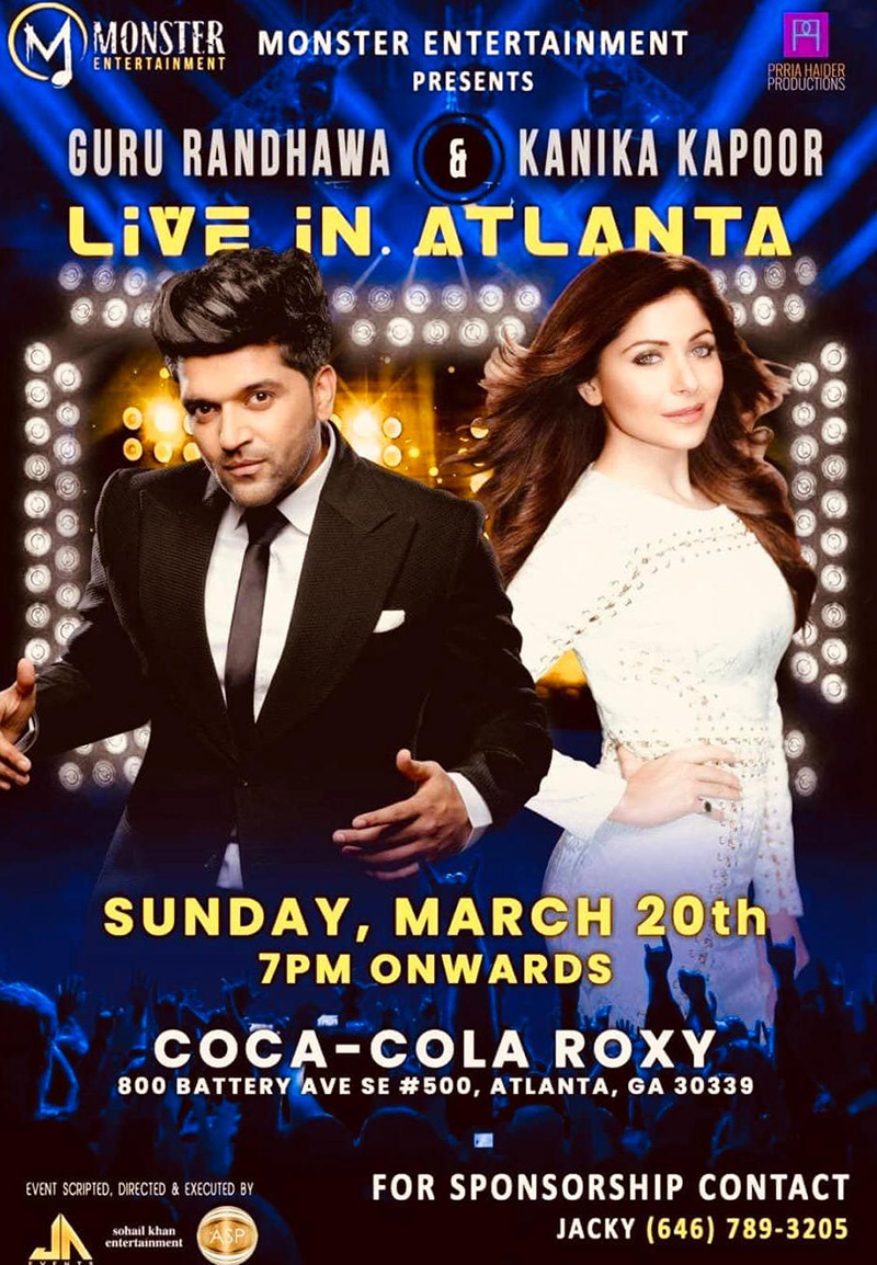 Guru Randhawa & Kanika Kapoor Live in Atlanta
