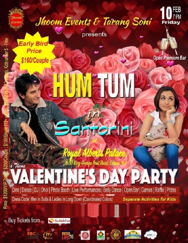 HUM TUM in Santorini - A Valentines Day Party