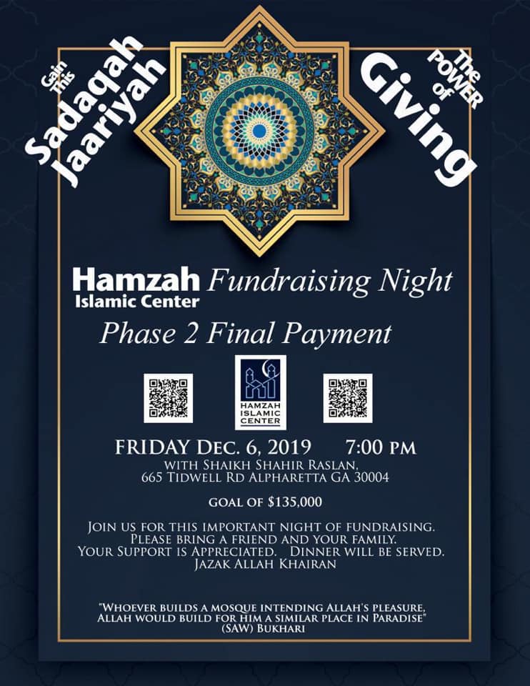 Hamzah Fundraising night with Br Shahir Raslan in Alpharetta