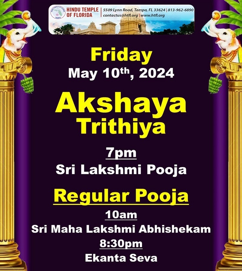 Hindu Temple of Florida Akshaya Trithiya