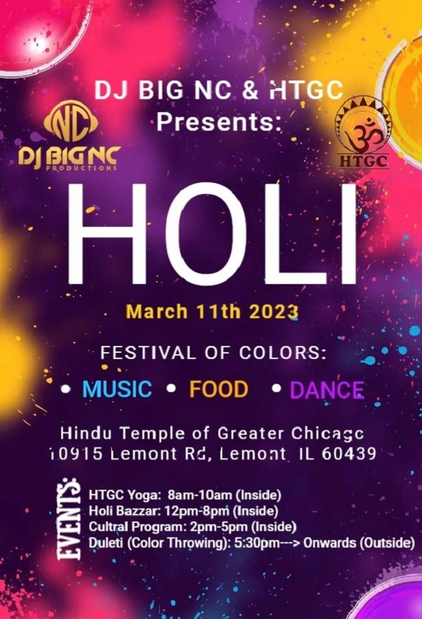 Holi 2023 Chicago