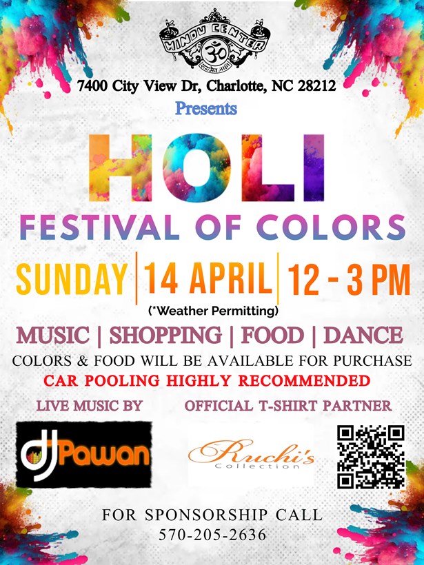 Holi by Hindu Center of Charlotte