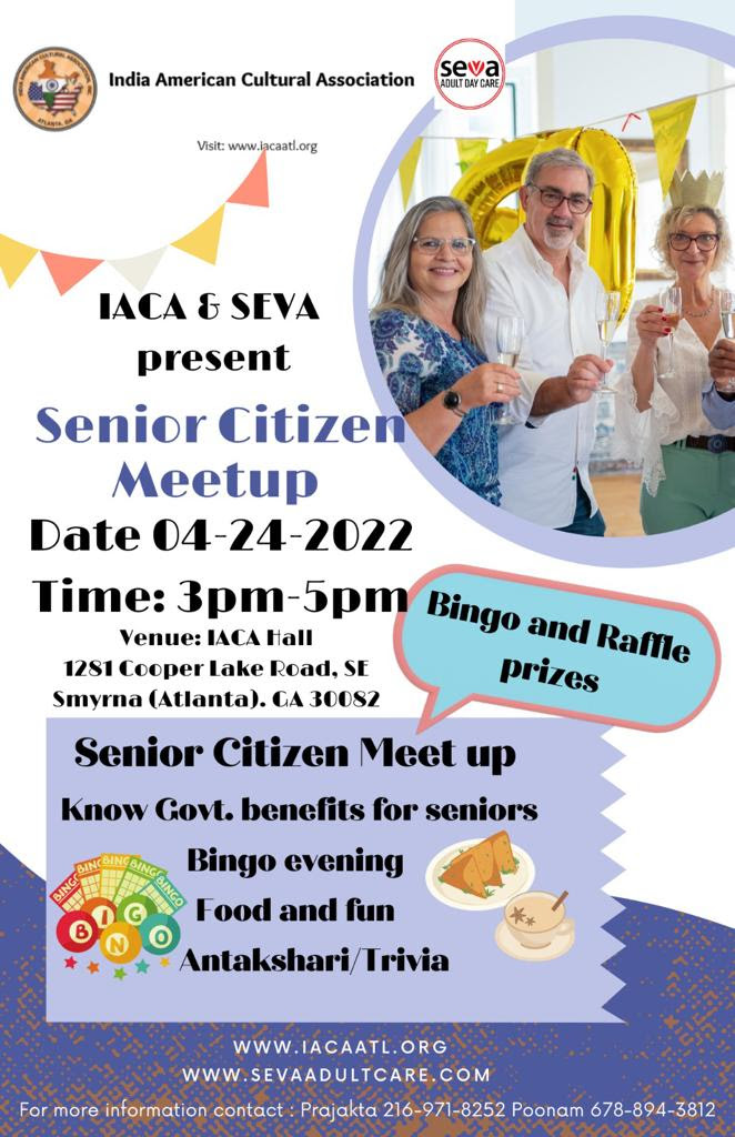 IACA & Sewa present Senior Citizen Meet Up