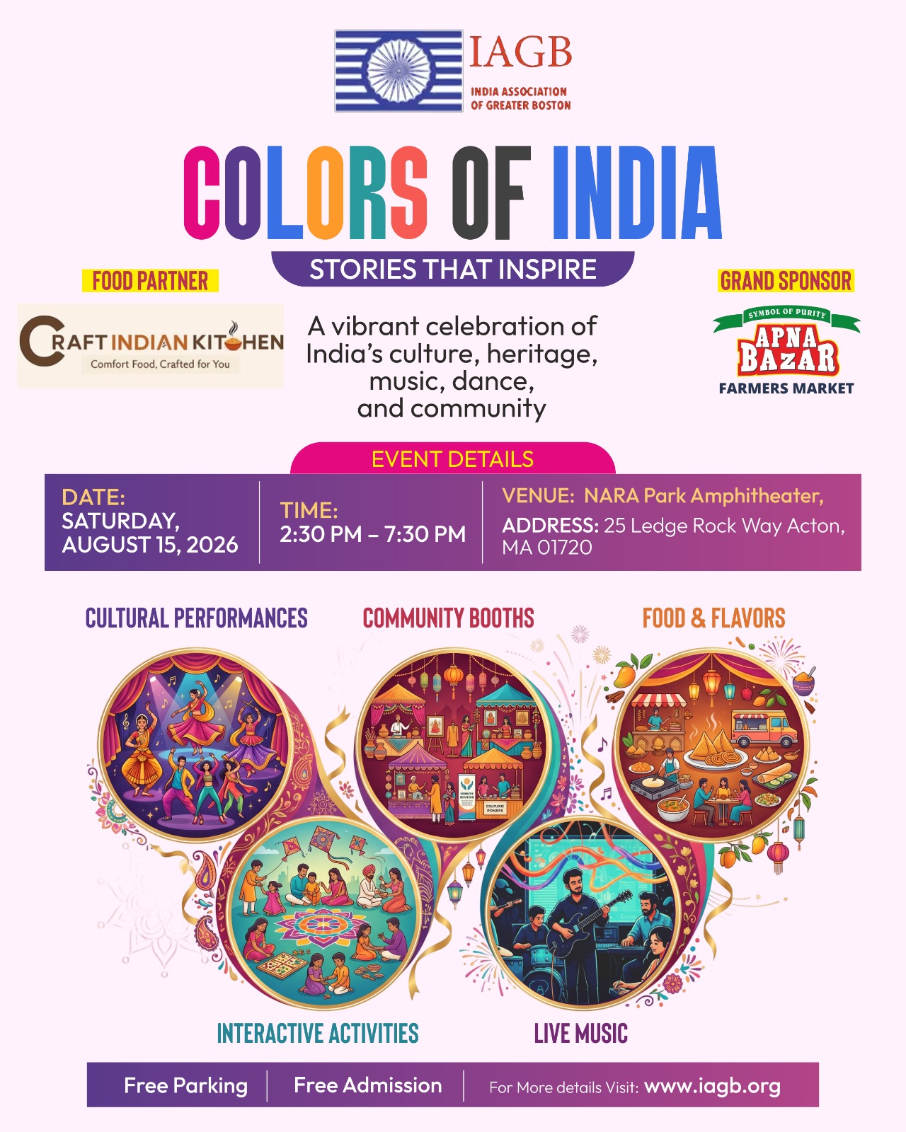 IAGB Announces Month‑Long Celebrations for India’s 79th Independence Day Across Massachusetts USA IAGB Announces Month‑Long Celebrations for India’s 79th Independence Day Across Massachusetts USA
