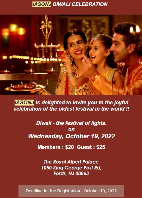 IASONJ Diwali Celebration 2022 - New Jersey